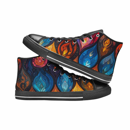 MEN'S Fire Flame High Top Canvas Y2K Sneakers