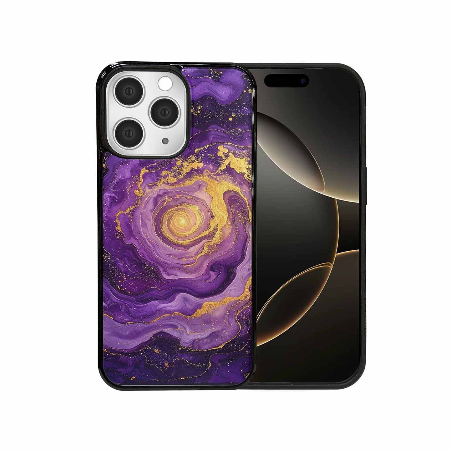 iPhone 15 Pro Max Case — Swirling Brushstroke Starry Night Texture Blended, Unique Phone Case Design