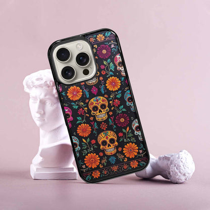 iPhone 16 Pro Case — Colorful Dia De Los Muertos Sugar, Original Design Phone Case