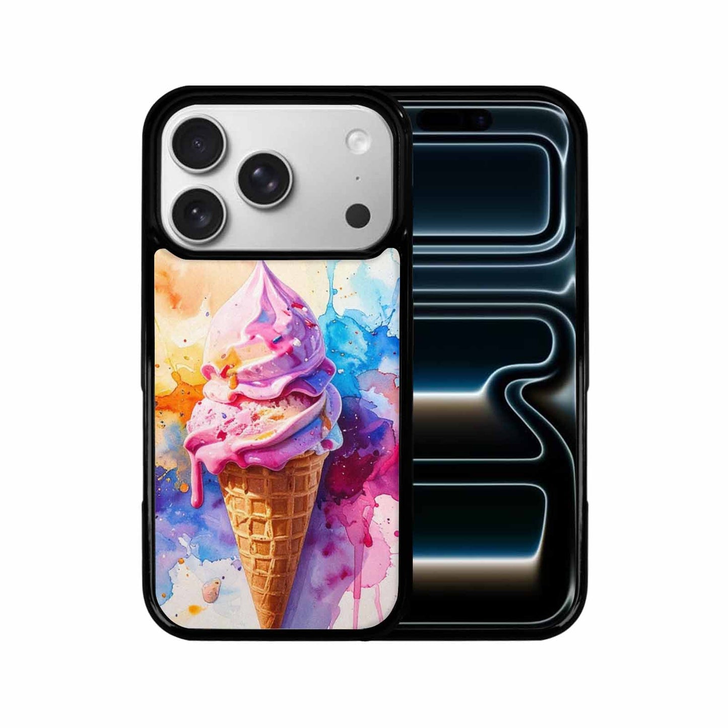 iPhone 17 Pro Case — Melting Icecream Collage Original Art, Custom Art Phone Cover