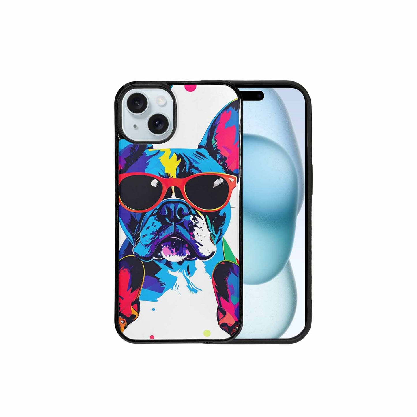 iPhone 15 Plus Case — French Bulldog Pop Art Pattern, Personalized Phone Case
