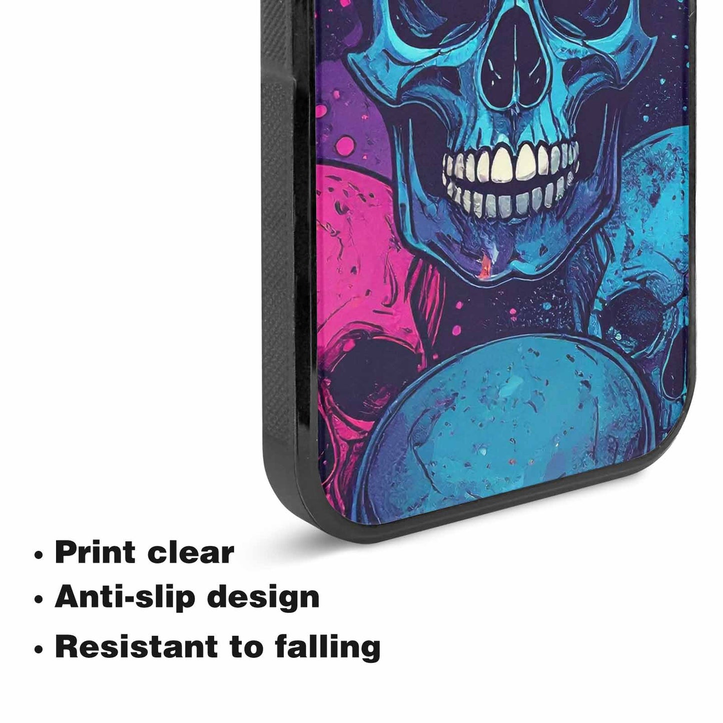 iPhone 15 Case — Skulls Splatter Comic Custom, Custom Phone Case
