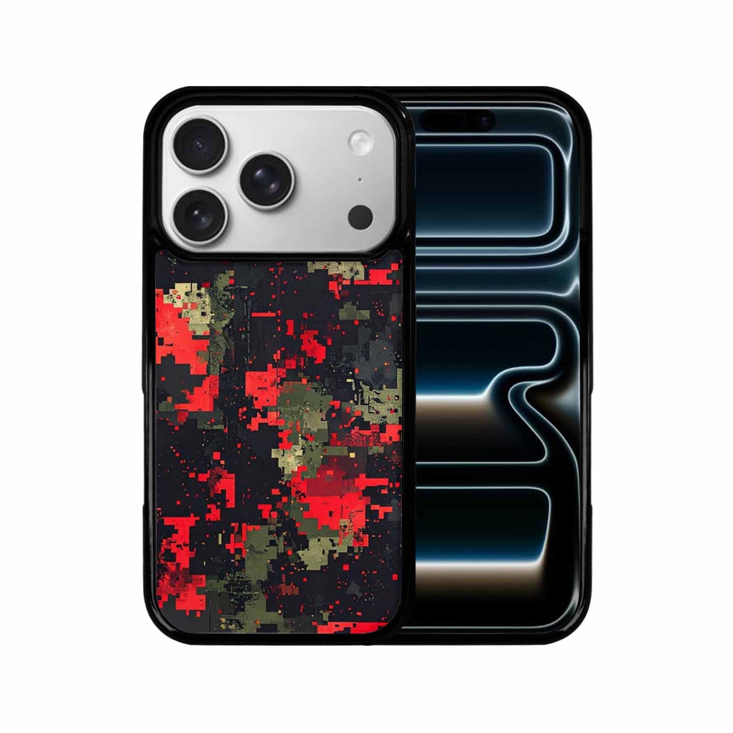 iPhone 17 Pro Case — Small Military Camouflage Blotch Pattern Camo, Custom Print Case Cover