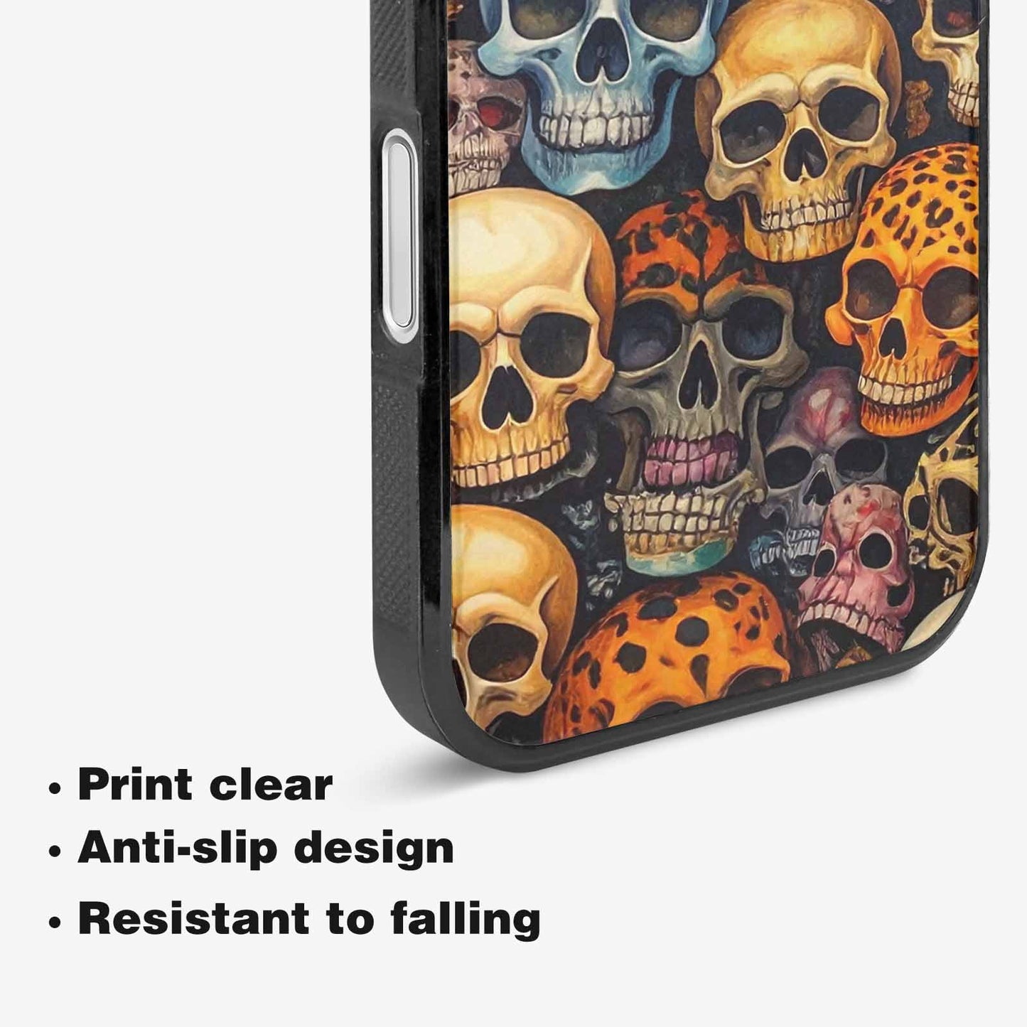 iPhone 16 Case — Skulls Pattern Hundreds Of Sma, Custom Phone Case