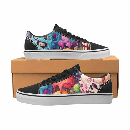 WOMEN'S Ice Cream Monsters  Lace-Up Canvas Grunge Shoes