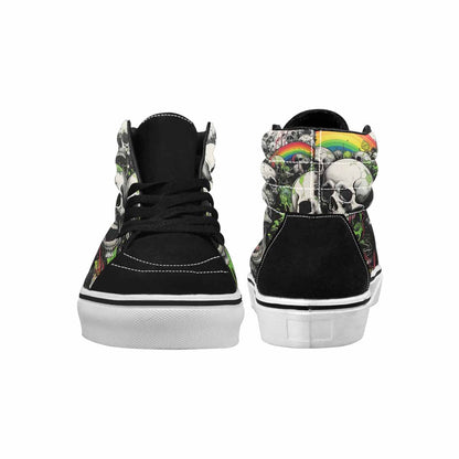 MEN'S Rainbow From Skull S High Top Canvas Dark Academia Custom Sneakers