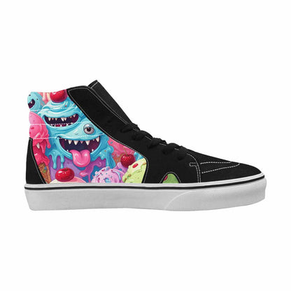 WOMEN'S Melting Icecream Monster Cherry High Top Canvas Dreamcore Shoes