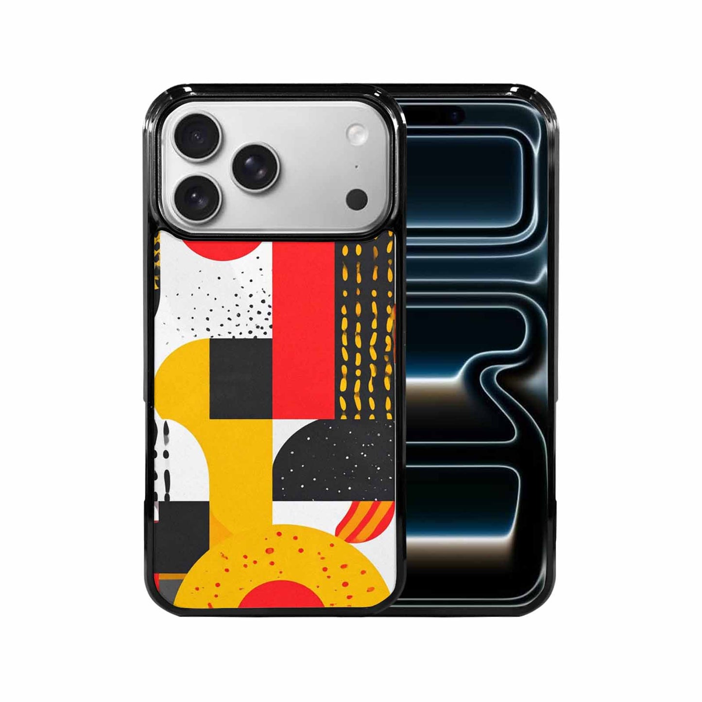 iPhone 17 Pro Max Case — Memphis Art Pattern Retro Vintage, Original Design Phone Case