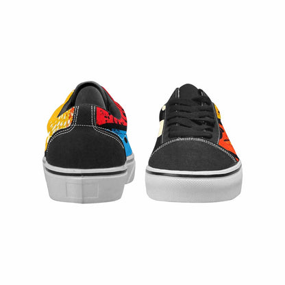WOMEN'S Comic Book Halftone Canvas Lace-Up Neon Fantasy Custom Shoes