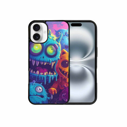 iPhone 16 Plus Case — Overlapping Endlessly No Empty Space Monsters, Original Design Phone Case