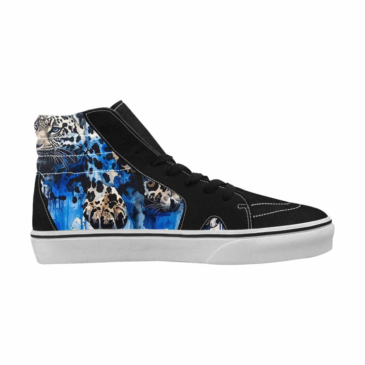 MEN'S Animal Print High Top Canvas Vibrant Chaos Custom Sneakers