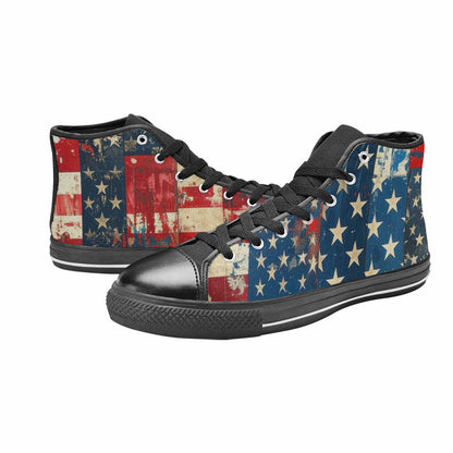 MEN'S American Flag Stars High Top Canvas Y2K Sneakers