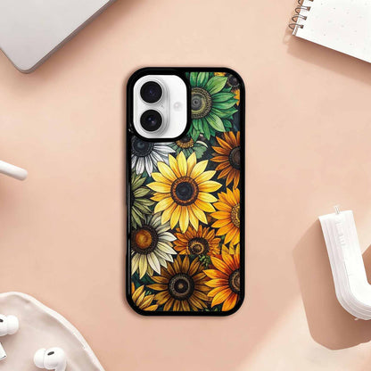 iPhone 17 Case — Small Sunflower Pattern, Randomly Floral, Custom Print Case Cover