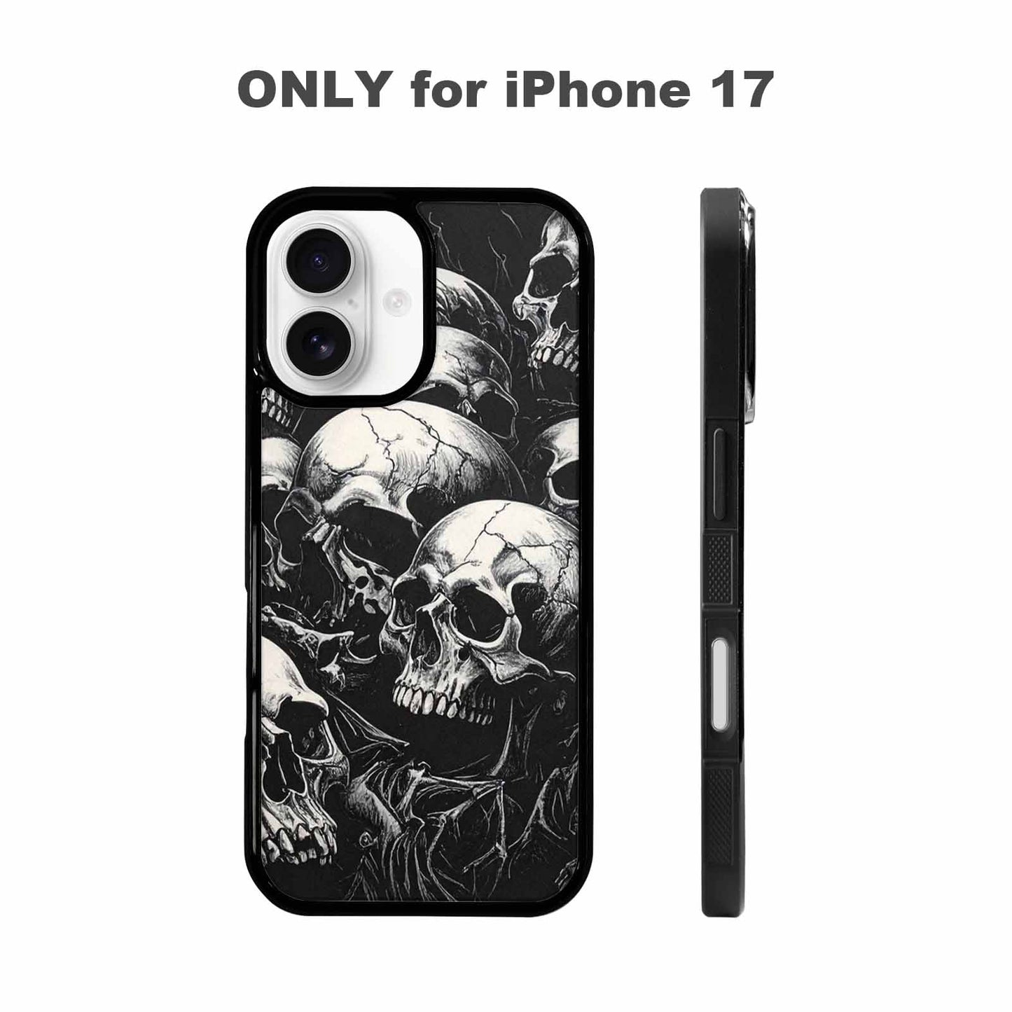 iPhone 17 Case — Skull Dark Art Gothic Print Gothic, Custom Phone Case