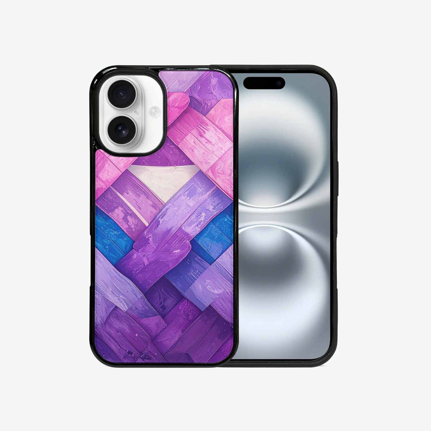 iPhone 16 Case — Bisexual Flag Color Theme Small Rainbow, Custom Designed Case Cover