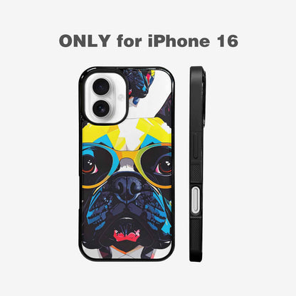 iPhone 16 Case — French Bulldog Pop Art Pattern, Custom Phone Case