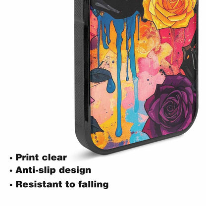 iPhone 15 Plus Case — Gothic Rose Gothic Roses Pattern Hundreds, Custom Designed Case Cover