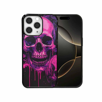 iPhone 15 Pro Max Case — Pink Purple Skeletons Neon Drip Melting, Custom Print Case Cover