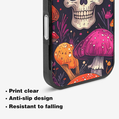 iPhone 16 Case — Mushroom Skulls Custom, Custom Art Phone Cover