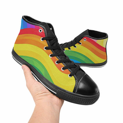 WOMEN'S Rainbow Pride High Top Canvas Vivid Shoes
