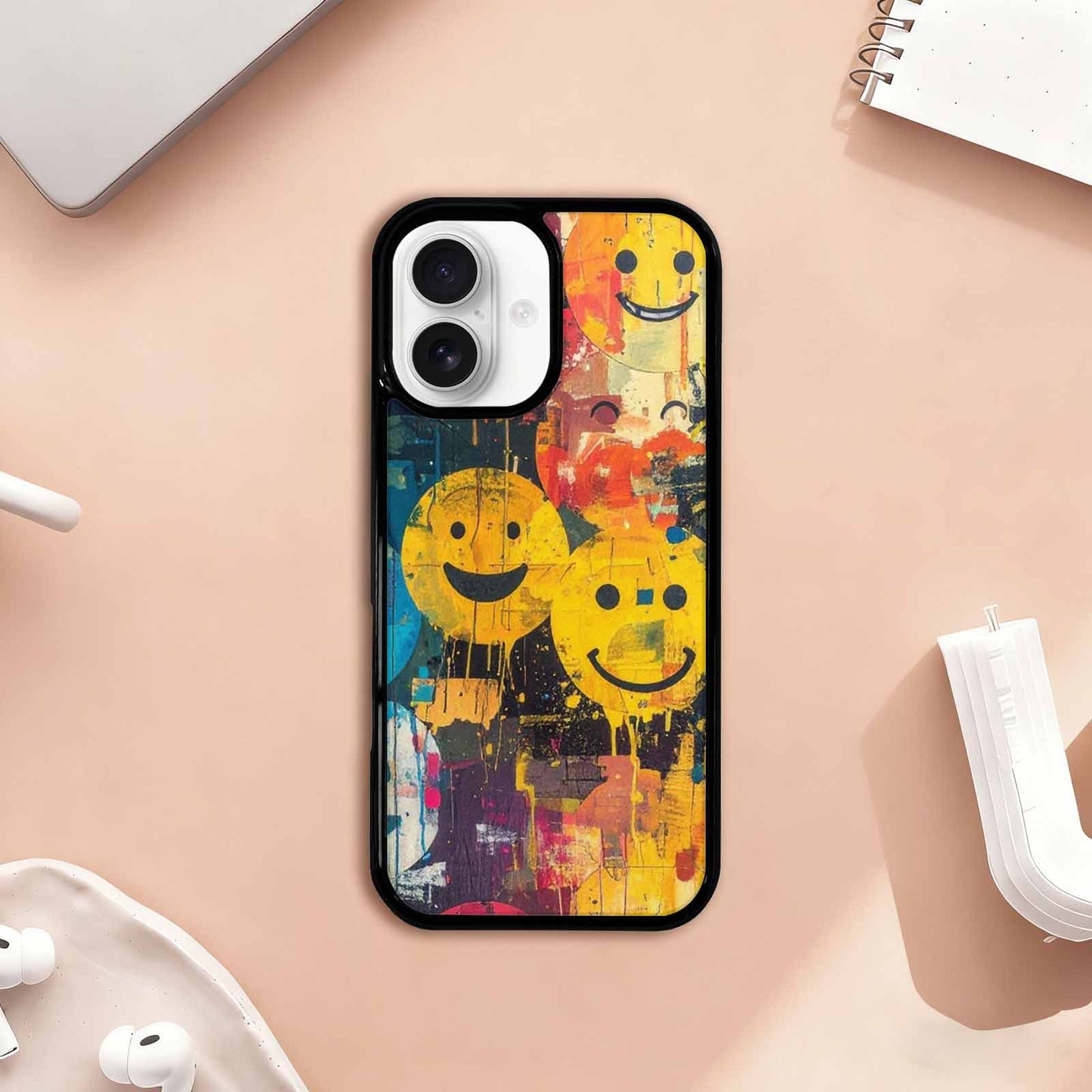iPhone 17 Case — Smiley Faces Camosmiley Faces Camo, Personalized Phone Case