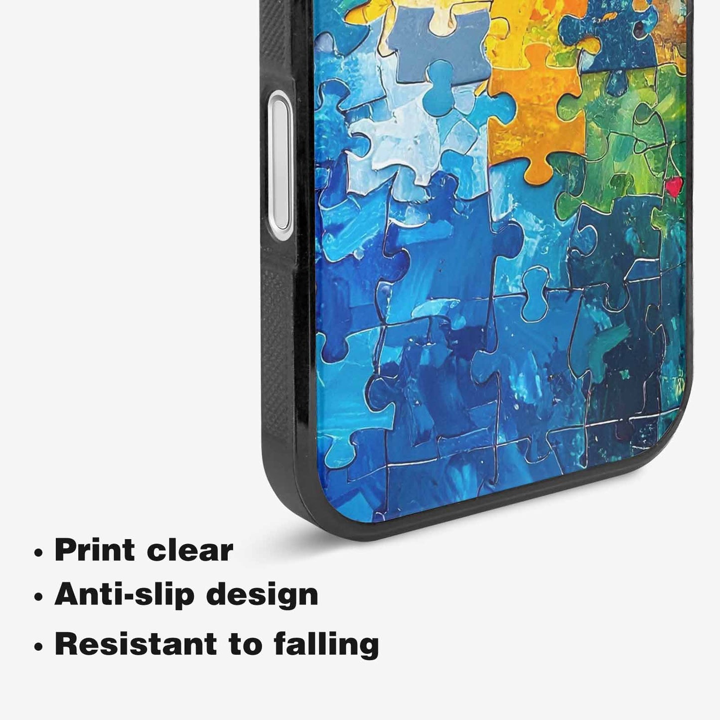iPhone 16 Case — Autism Puzzle Pieces Puzzle Piece Pattern, Unique Phone Case Design