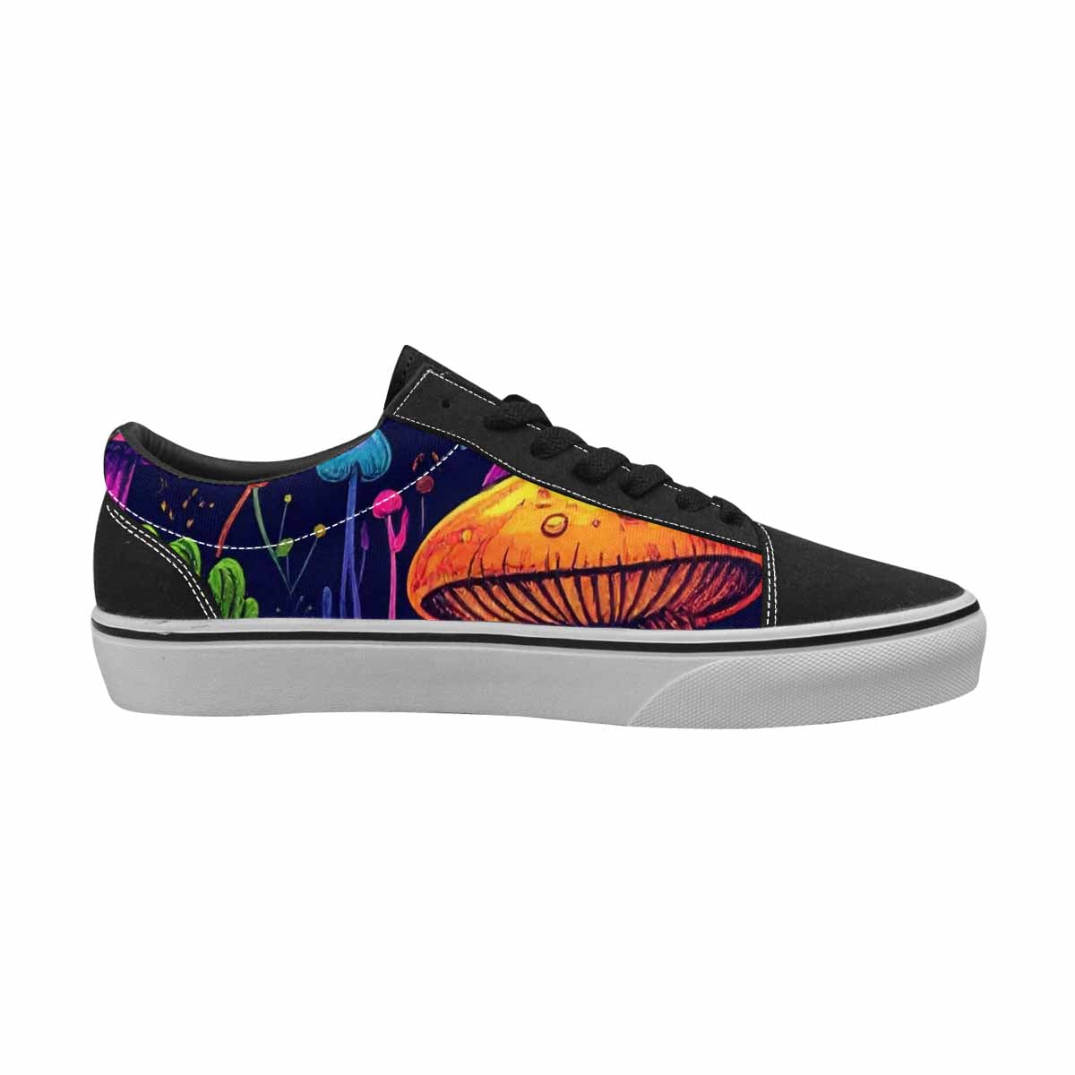 WOMEN'S Psychedelic Mushroom Canvas Lace-Up Dark Academia Custom Shoes