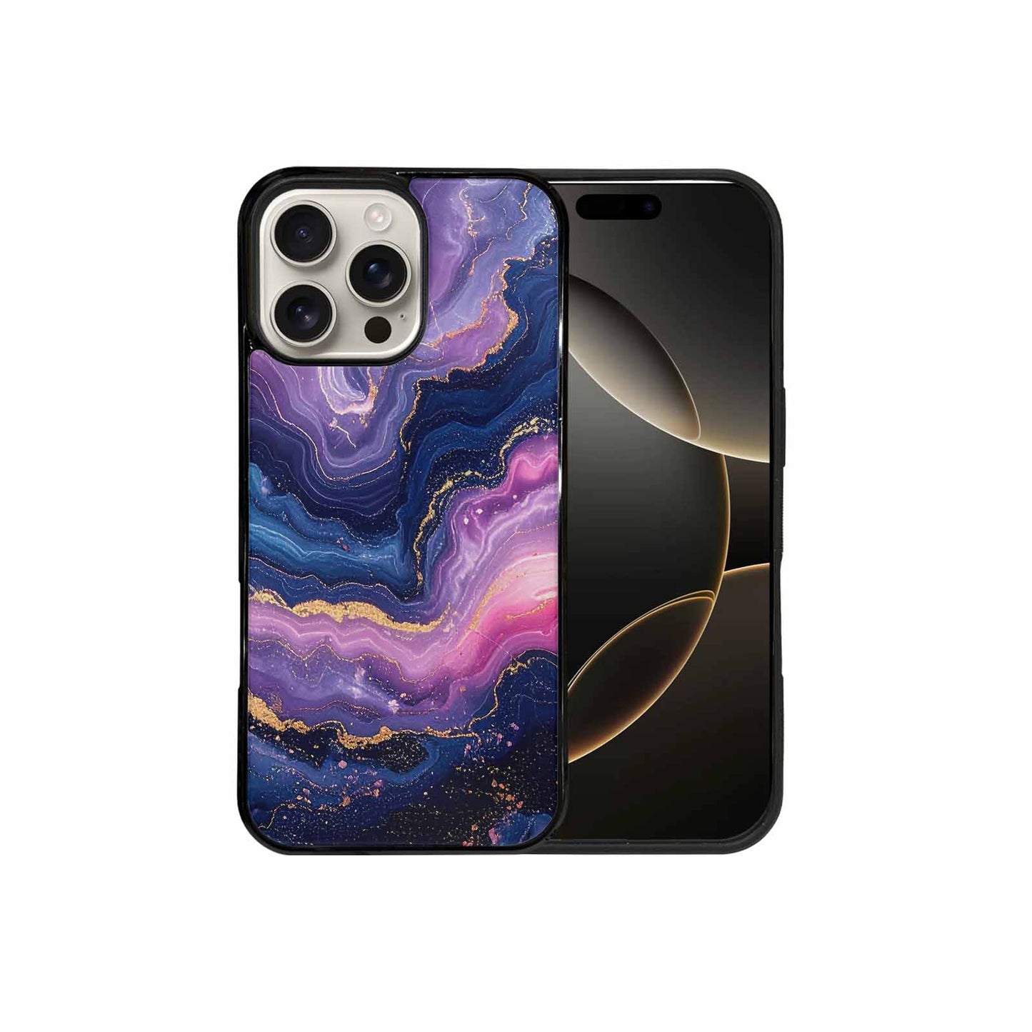 iPhone 16 Pro Max Case — Marble Galaxy Custom Personalized Phone Cover, Unique Phone Case Design