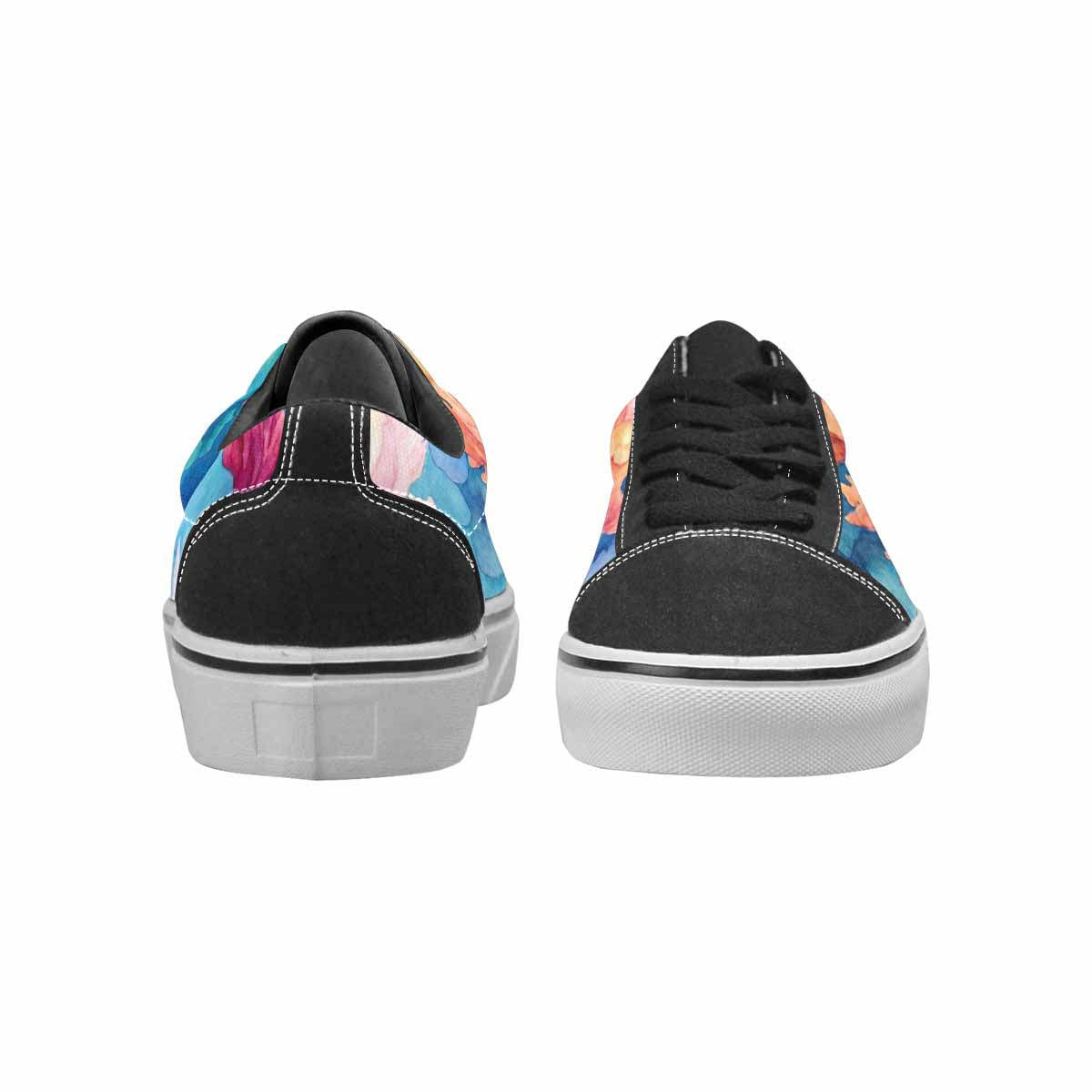 MEN'S Fish Scale Coral Canvas Lace-Up Neon Fantasy Sneakers