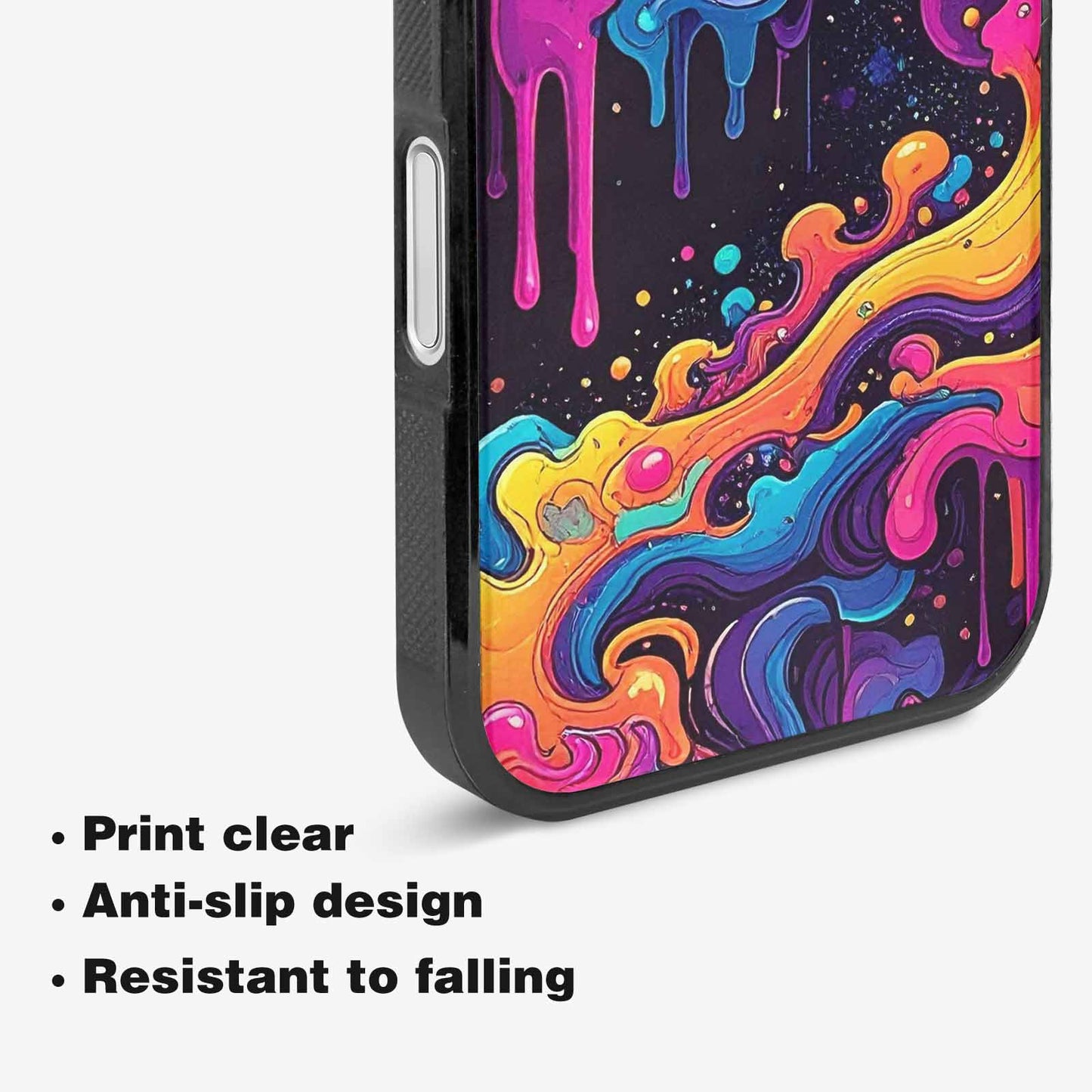 iPhone 16 Plus Case — Neon Drip Galaxy Custom, Custom Print Case Cover