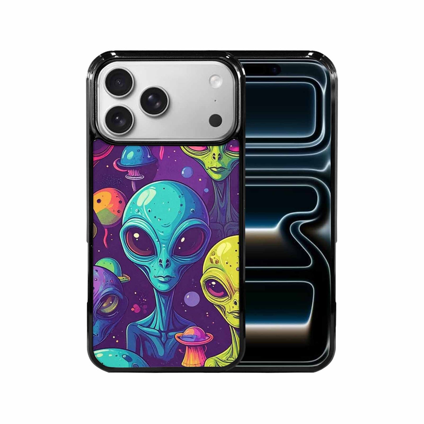 iPhone 17 Pro Max Case — Alien Ufo Cartoon Art Alien Scifi, Custom Art Phone Cover