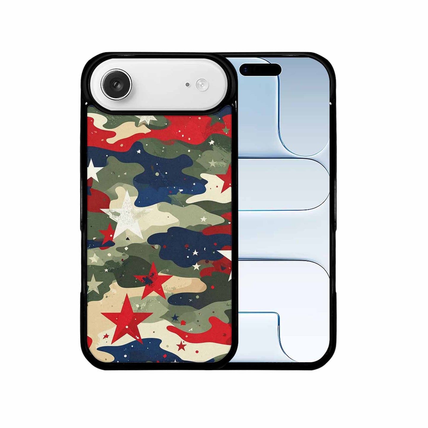 iPhone 17 Air Case — Military Camo Blotch Texture Blended Galaxy, Customized Protective Case