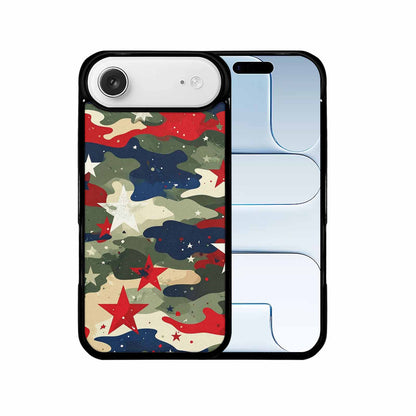 iPhone 17 Air Case — Military Camo Blotch Texture Blended Galaxy, Customized Protective Case