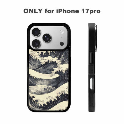 iPhone 17 Pro Case — Vintage Americana Wave Retro Vintage, Custom Printed Phone Case