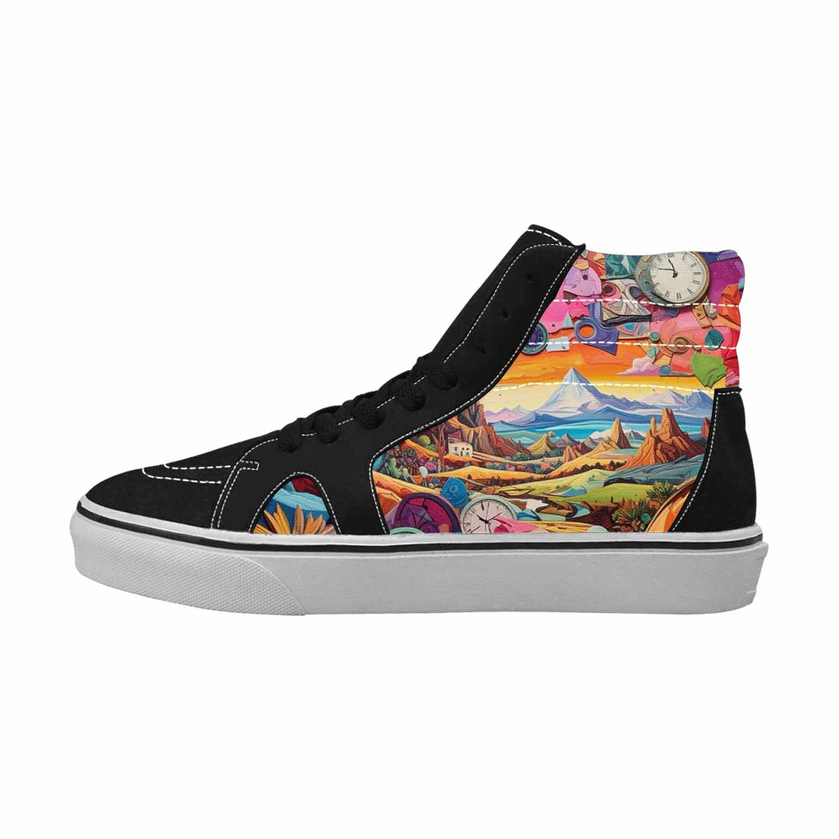 MEN'S Surreal Dream Fragment High Top Canvas Dreamlike Custom Shoes
