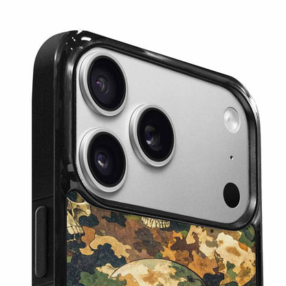 iPhone 17 Pro Case — Military Camo Texture Combined With Gothic, Custom Printed Phone Case