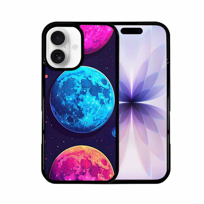 iPhone 17 Case — Neon Winter Moon Cartoon Cute, Custom Art Phone Cover