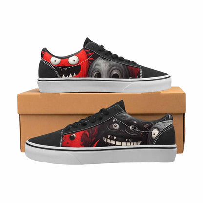 WOMEN'S Monsters (general) Lace-Up Canvas Kaleidoscope Custom Sneakers
