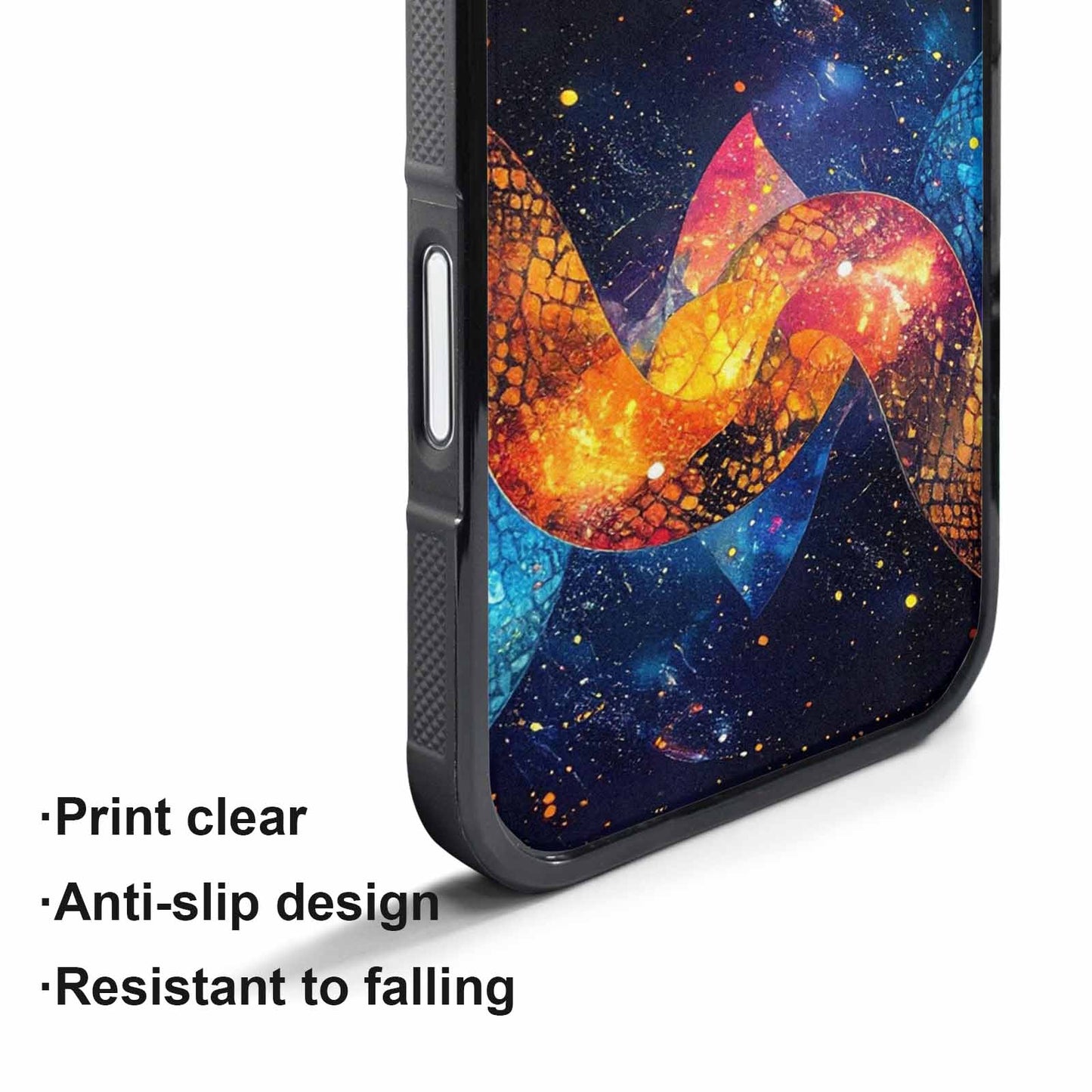 iPhone 17 Pro Max Case — Snake Print Galaxy Seamless Animal Print, Custom Print Case Cover
