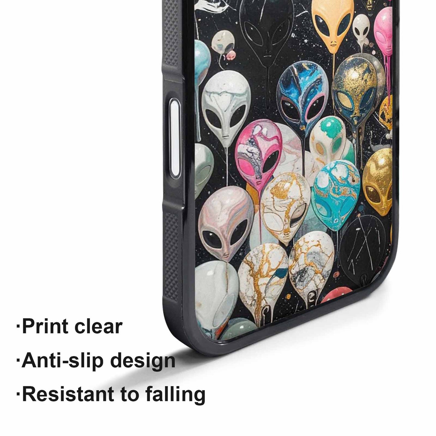 iPhone 17 Pro Case — Aliens Marblealiens Pattern Ssz Alien Scifi, Custom Phone Case