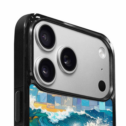 iPhone 17 Pro Case — Wave Crest Splash Wave Crest Watercolor, Customized Protective Case