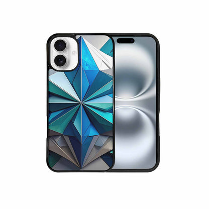 iPhone 16 Plus Case — Geometric Origami Art Pattern, Personalized Phone Case