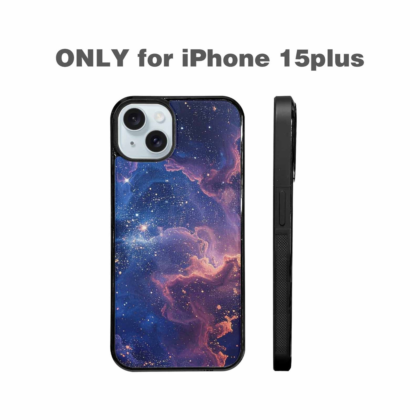 iPhone 15 Plus Case — Nebula Texture With Dense Star Cluster, Personalized Phone Case