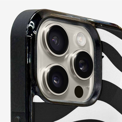 iPhone 16 Pro Max Case — Zebra Print Black White, Unique Phone Case Design