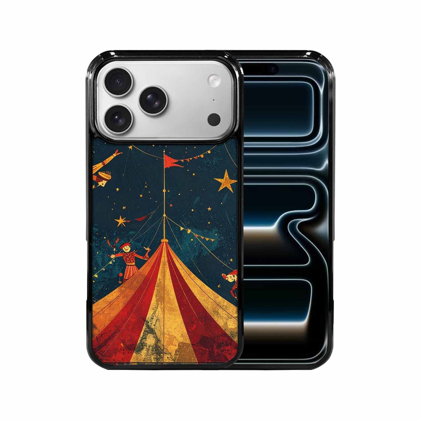 iPhone 17 Pro Max Case — Vintage Circus Art Pattern Retro Vintage, Custom Printed Phone Case