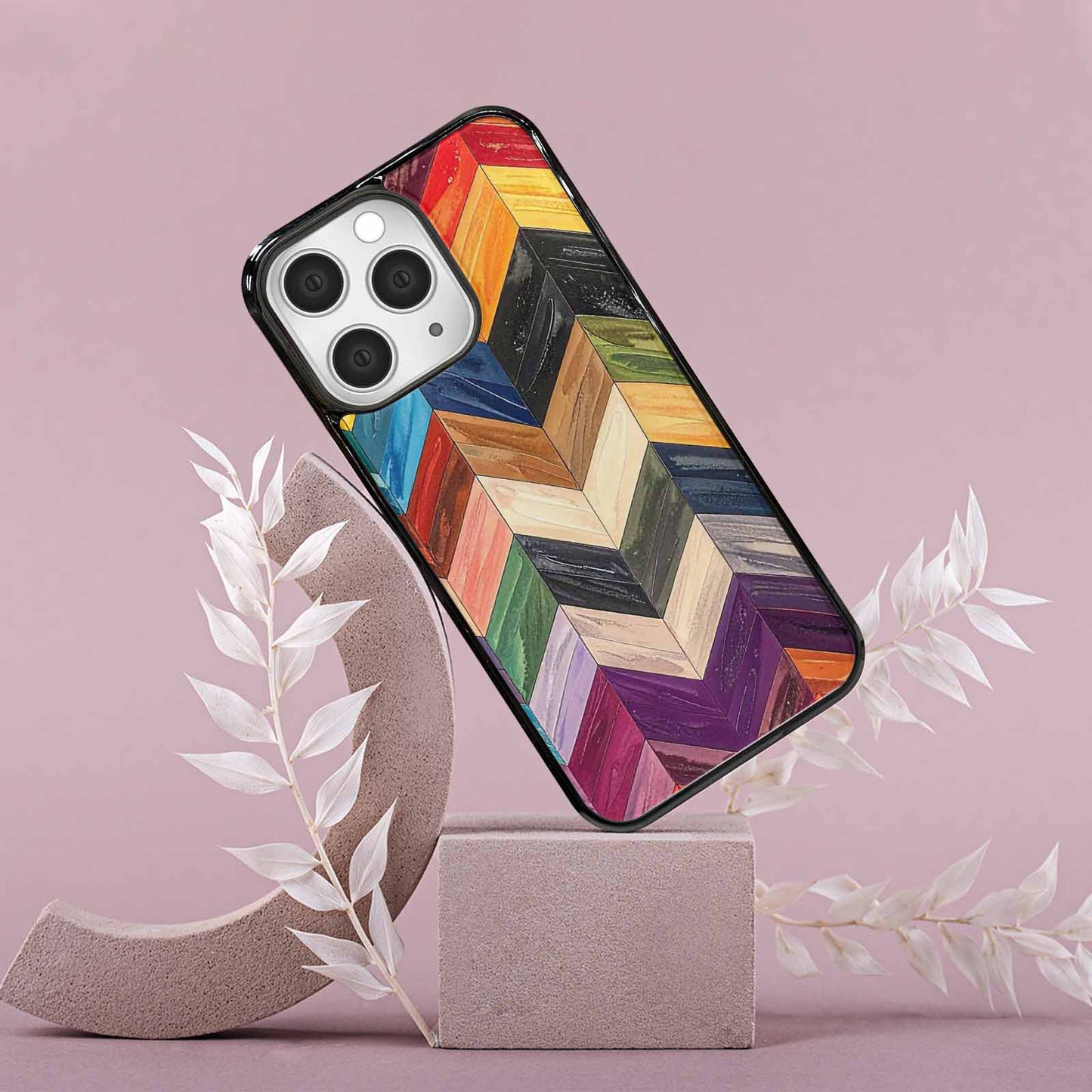 iPhone 15 Pro Max Case — Progress Pride Flag Color Theme Small, Custom Printed Phone Case