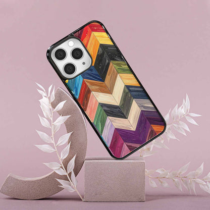 iPhone 15 Pro Max Case — Progress Pride Flag Color Theme Small, Custom Printed Phone Case