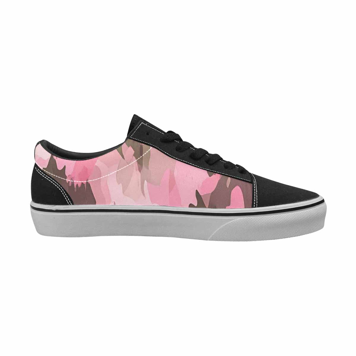 MEN'S Military Camouflage Blotch Canvas Lace-Up Vibrant Chaos Custom Shoes
