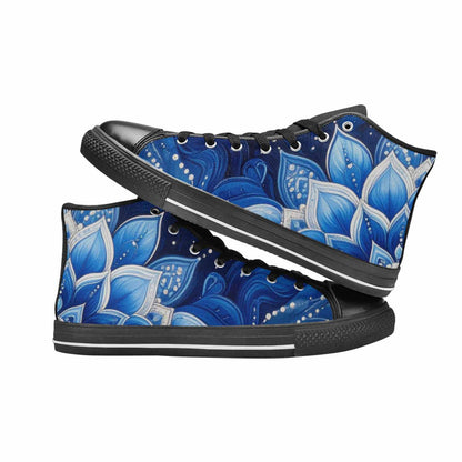 WOMEN'S Boho Mandala High Top Canvas Grunge Custom Shoes