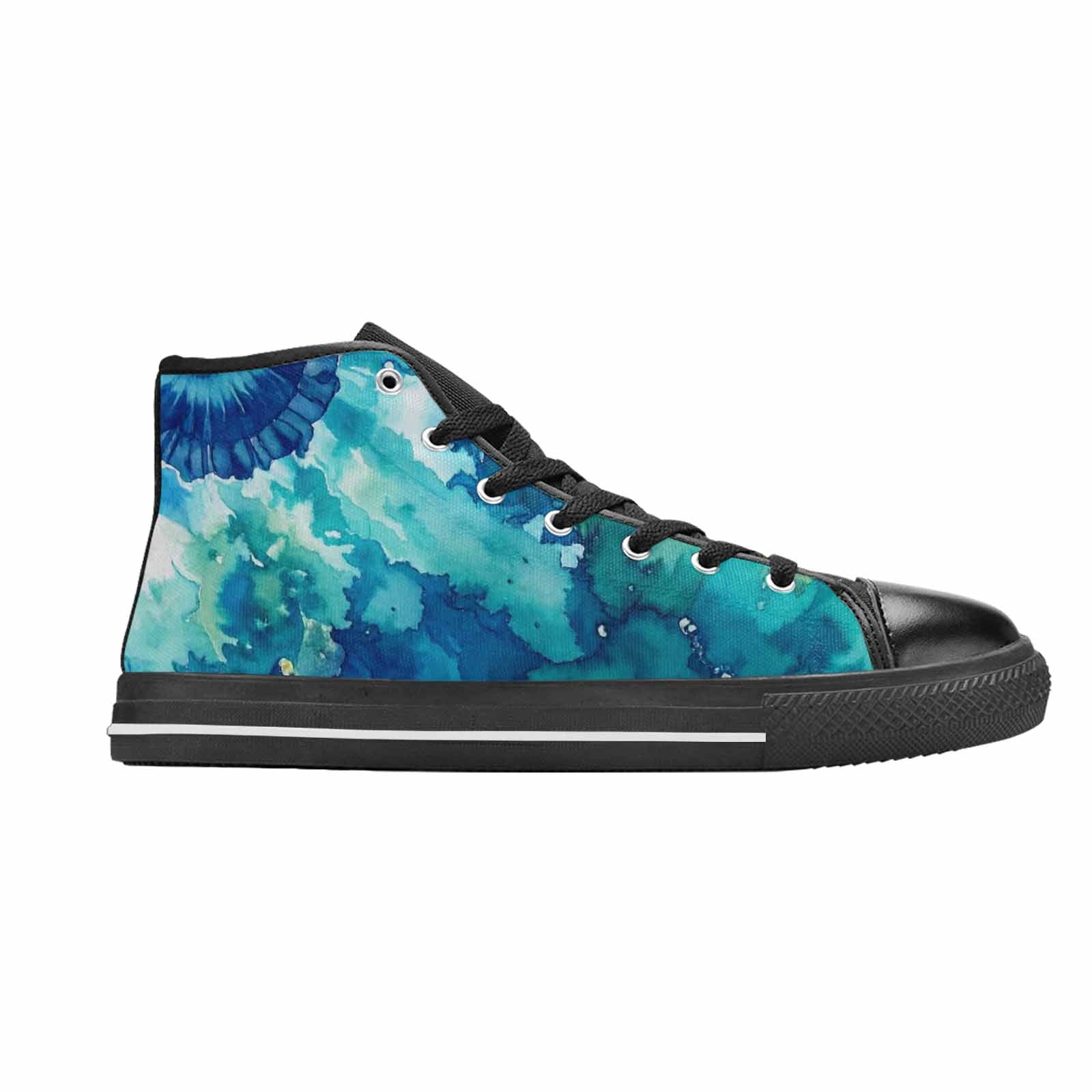 WOMEN'S Tie Dye - High Top Canvas Vibrant Chaos Shoes